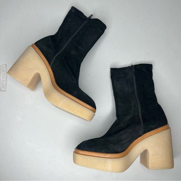 Free People Black Suede Gigi Ankle Boots 36.5/6.5 - Picture 6 of 9